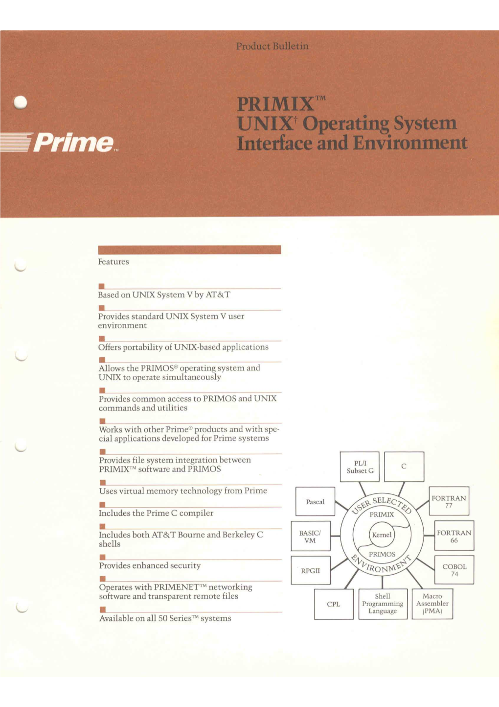 PRIMIX UNIX Operating System Interface and Environment