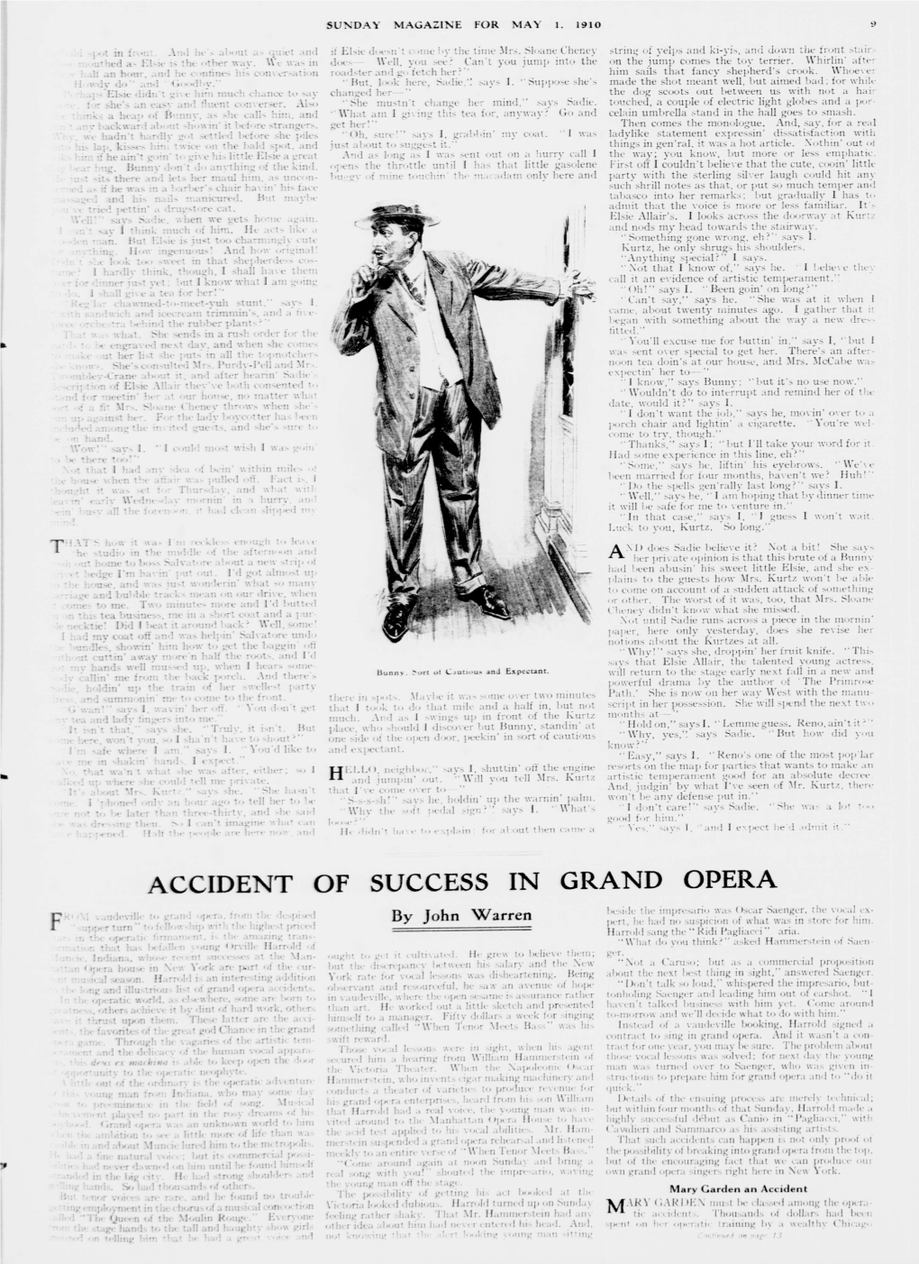 ACCIDENT of SUCCESS in GRAND OPERA Impresario Way Oscar Saenger