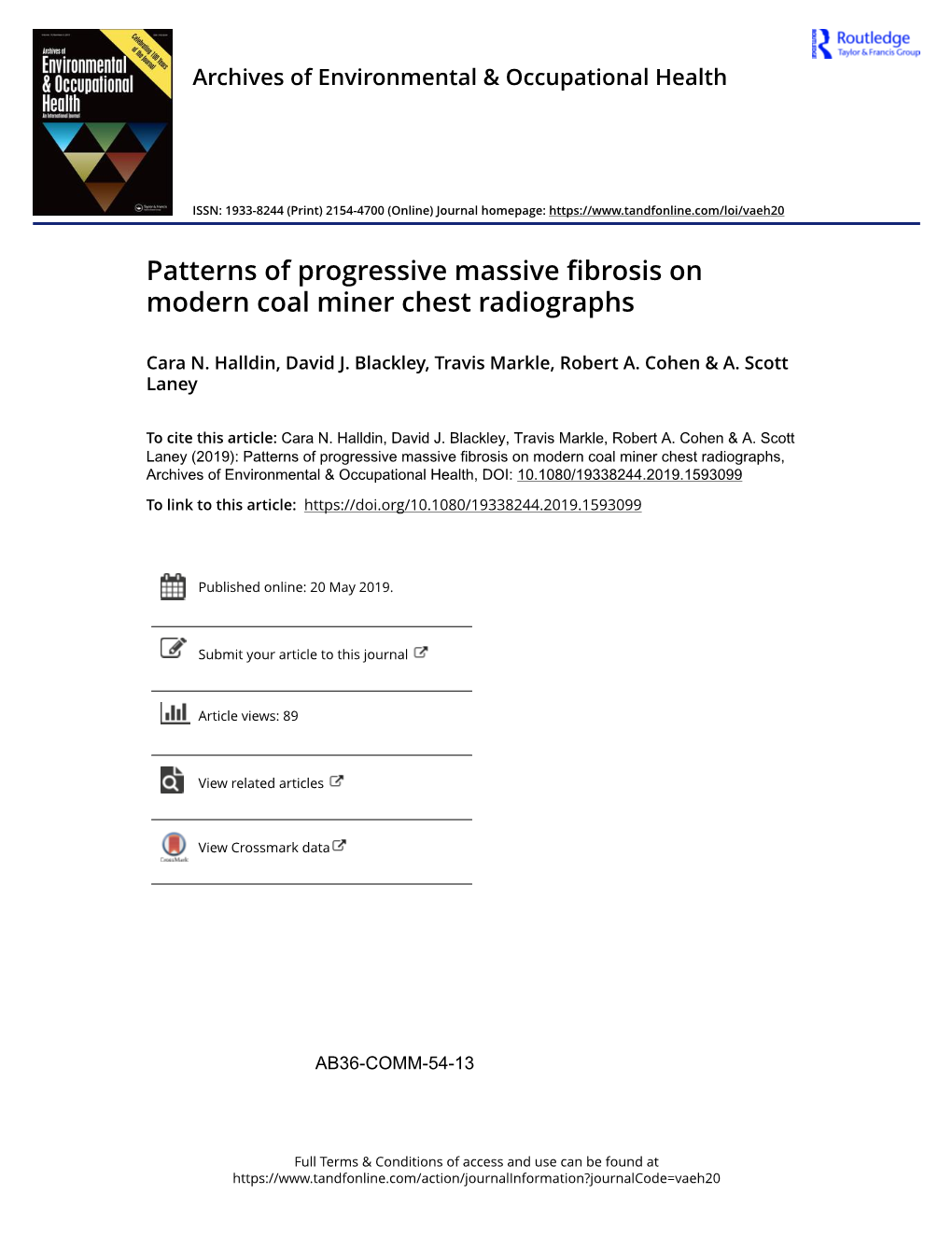 Patterns of Progressive Massive Fibrosis on Modern Coal Miner Chest Radiographs