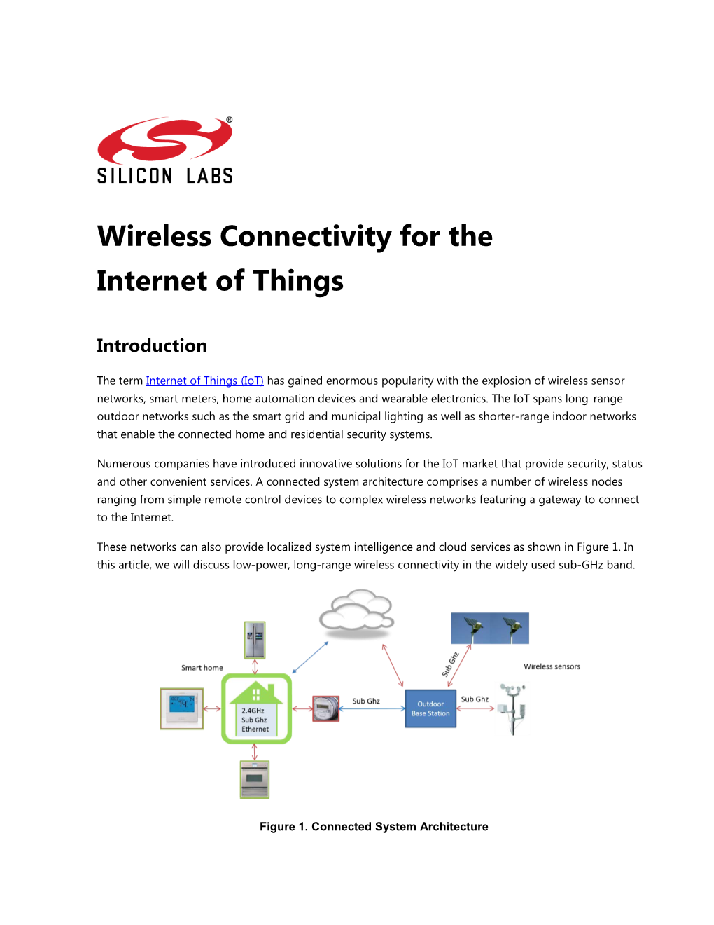 Wireless Connectivity for Internet of Things