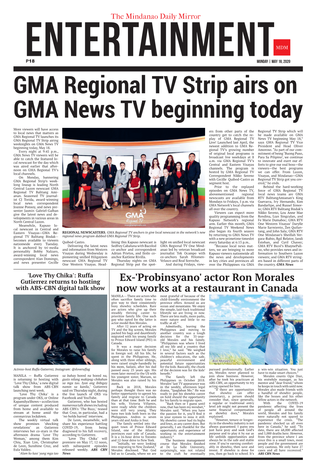 GMA Regional TV Strip Airs on GMA News TV Beginning Today