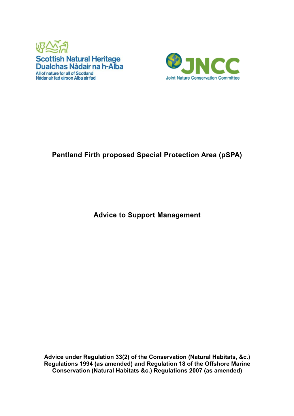 Pentland Firth Proposed Special Protection Area (Pspa)