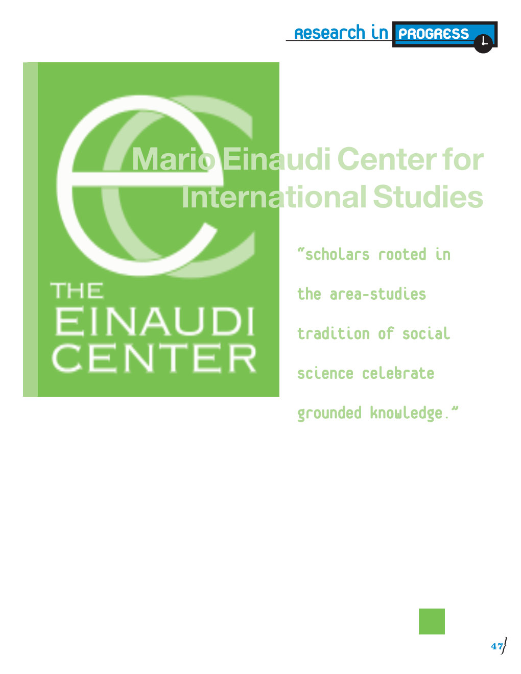 Mario Einaudi Center for International Studies