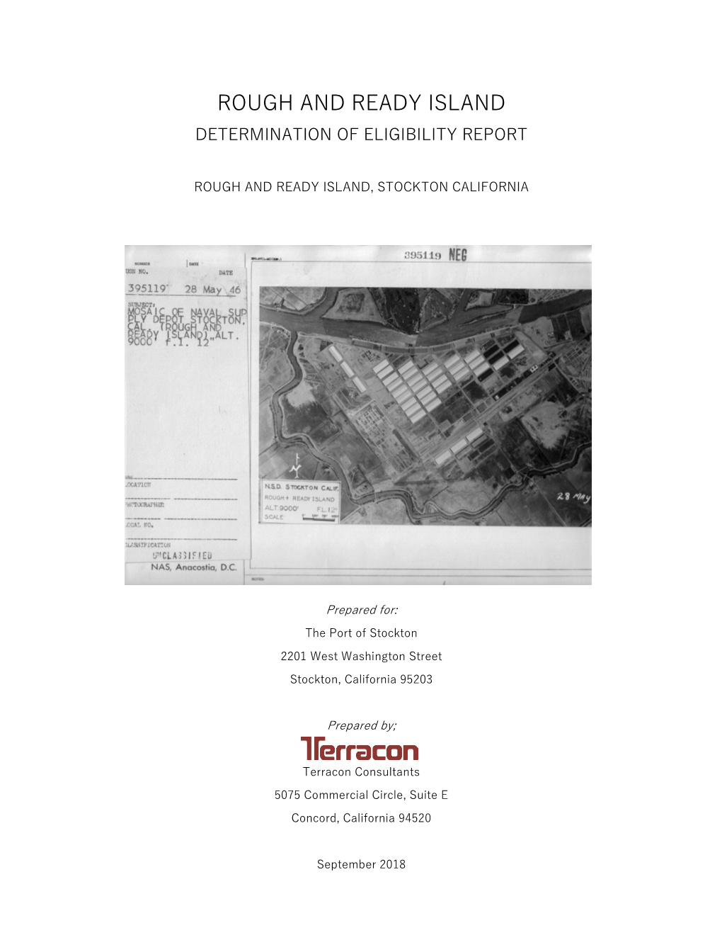 Rough and Ready Island Determination of Eligibility Report