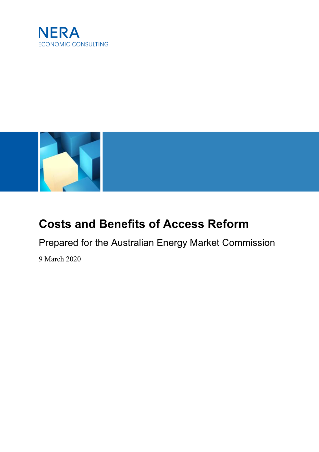 NERA Benchmarking Consultant Report