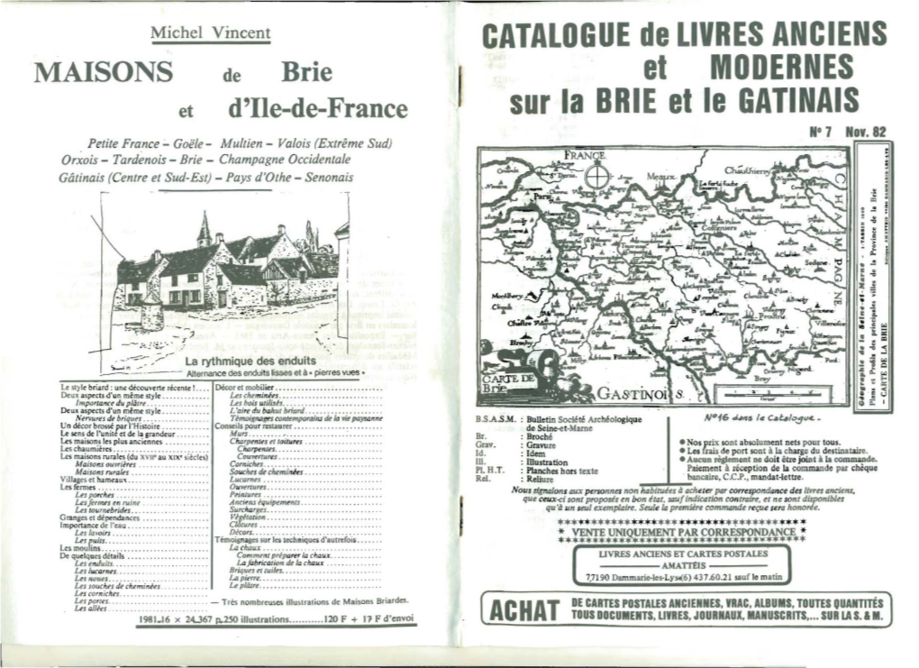 Catalogue Livres Anciens Et Modernes