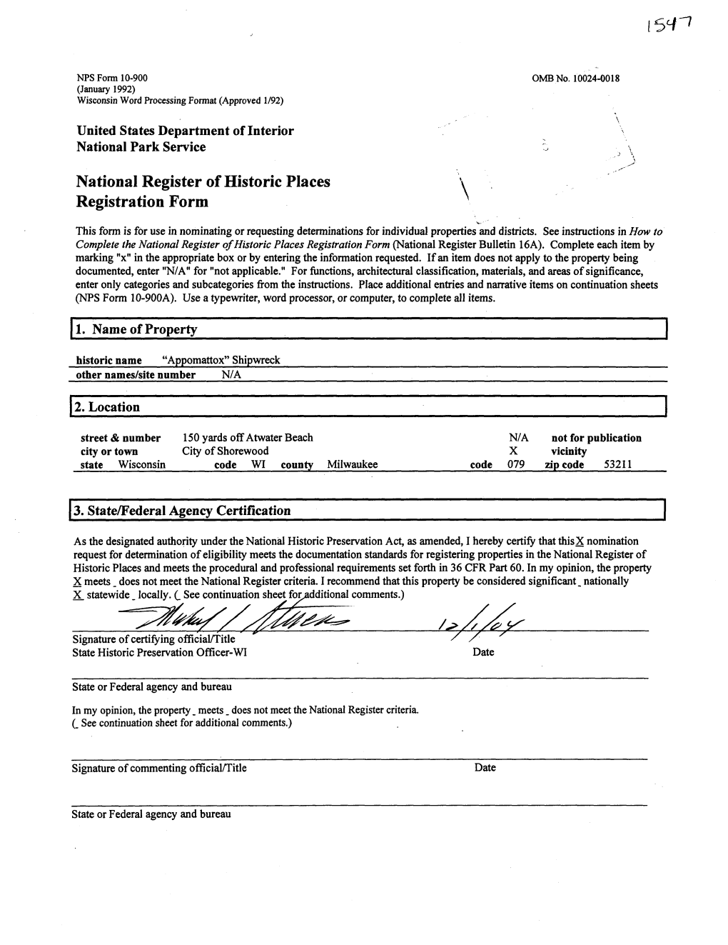 National Register of Historic Places Registration Form \