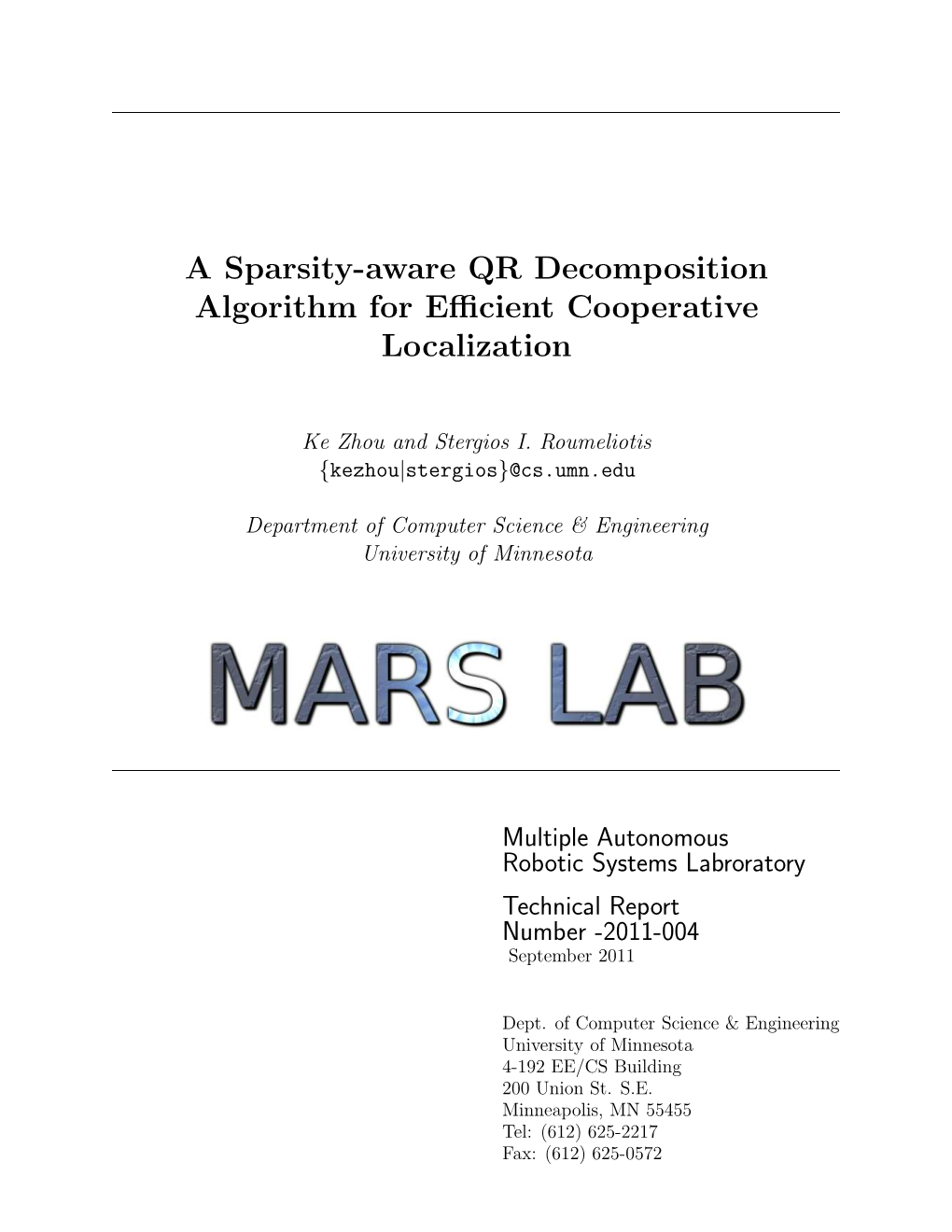 A Sparsity-Aware QR Decomposition Algorithm for Efficient Cooperative