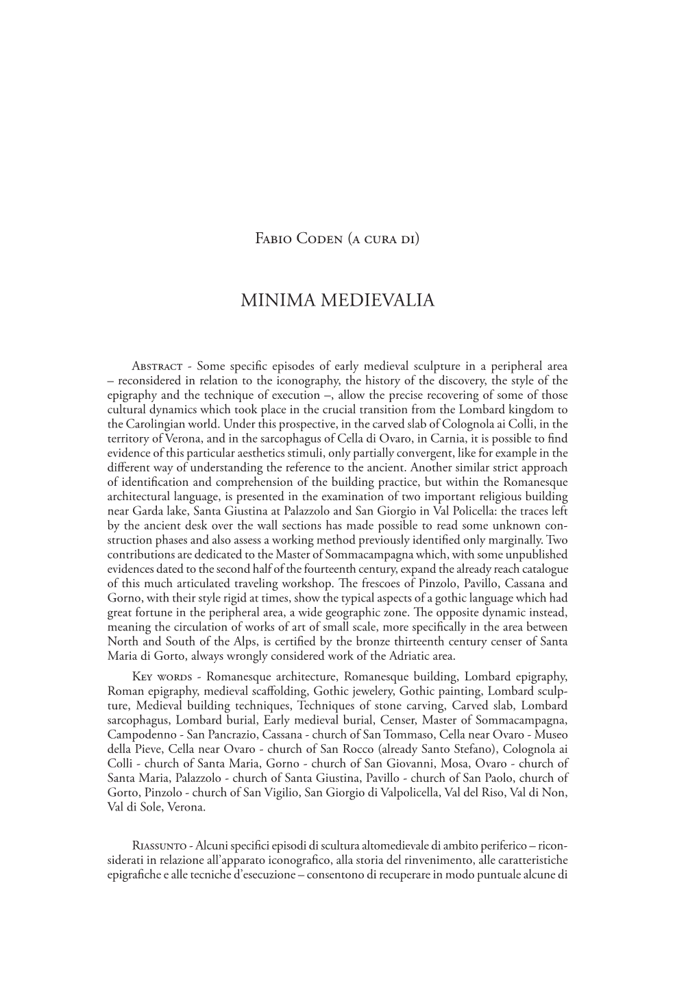 Minima Medievalia