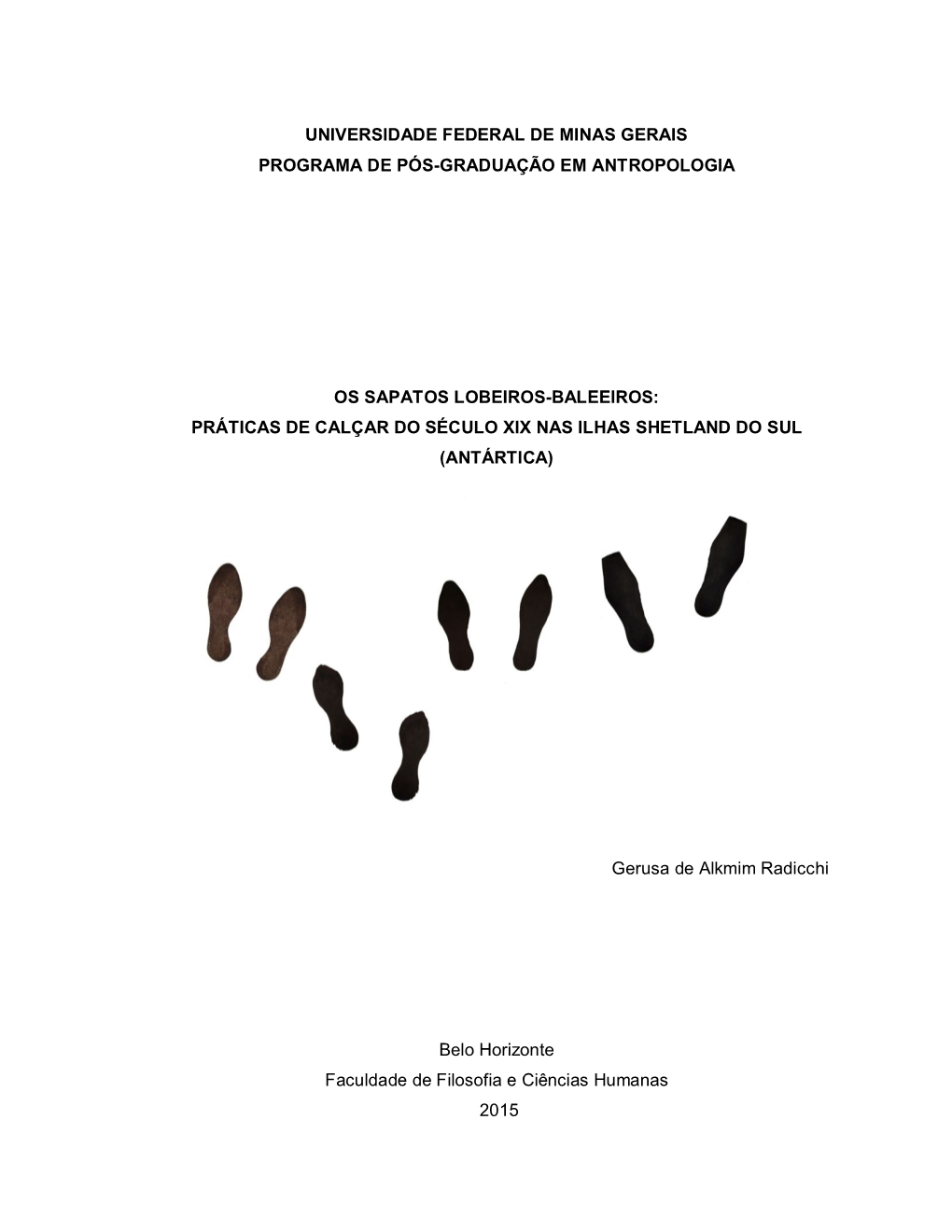 Universidade Federal De Minas Gerais Programa De Pós-Graduação Em Antropologia
