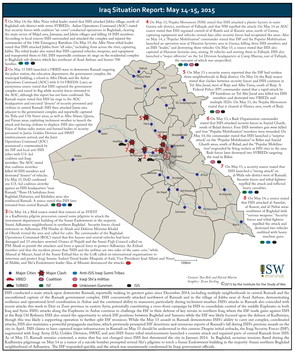 Iraq SITREP 2015-5-13