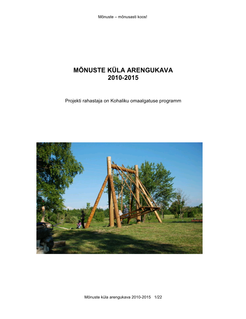Mõnuste Küla Arengukava 2010-2015