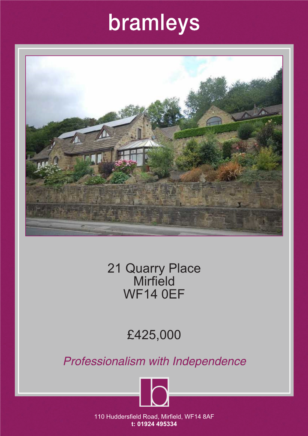 21 Quarry Place Mirfield WF14 0EF £425,000
