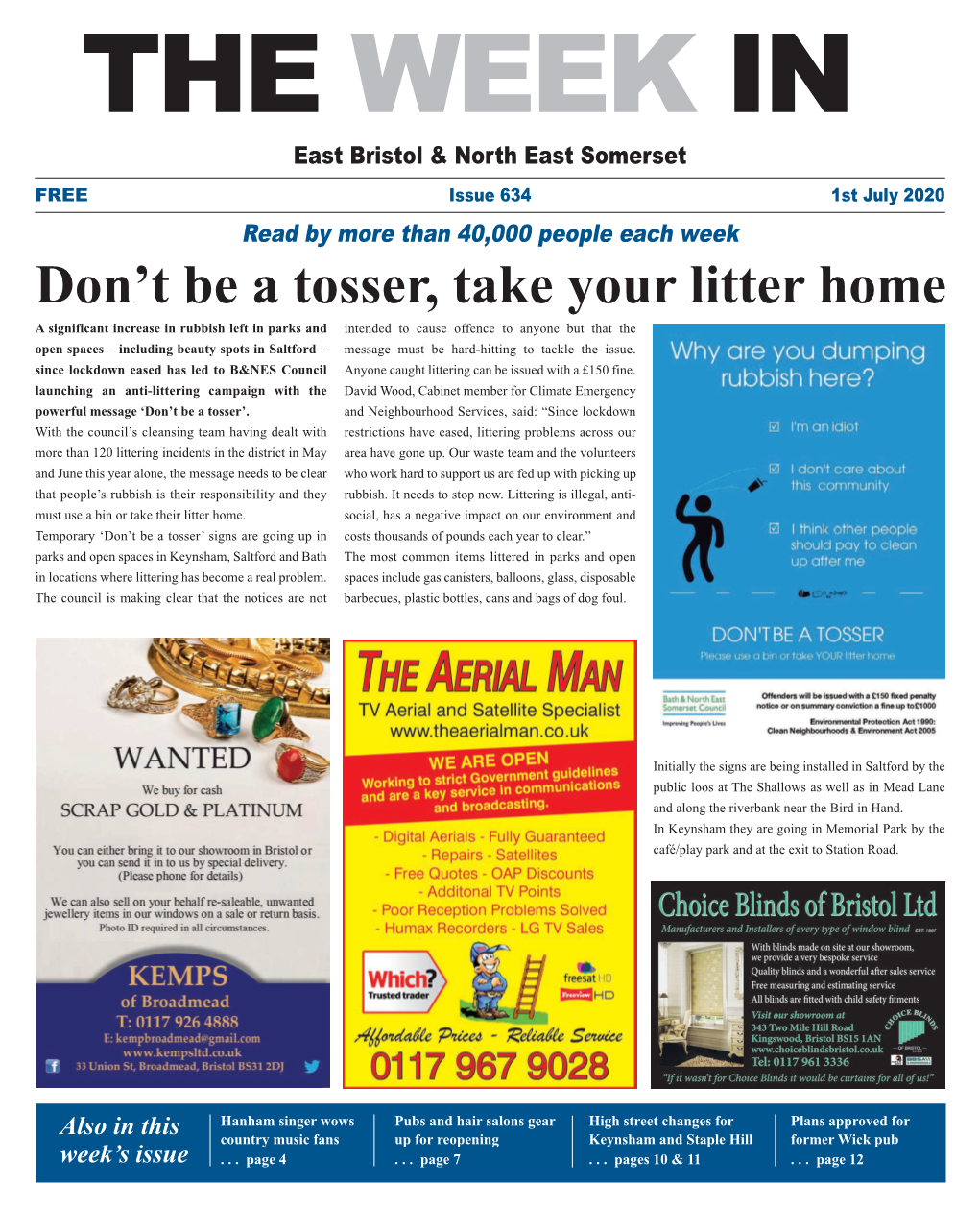 Don't Be a Tosser, Take Your Litter Home