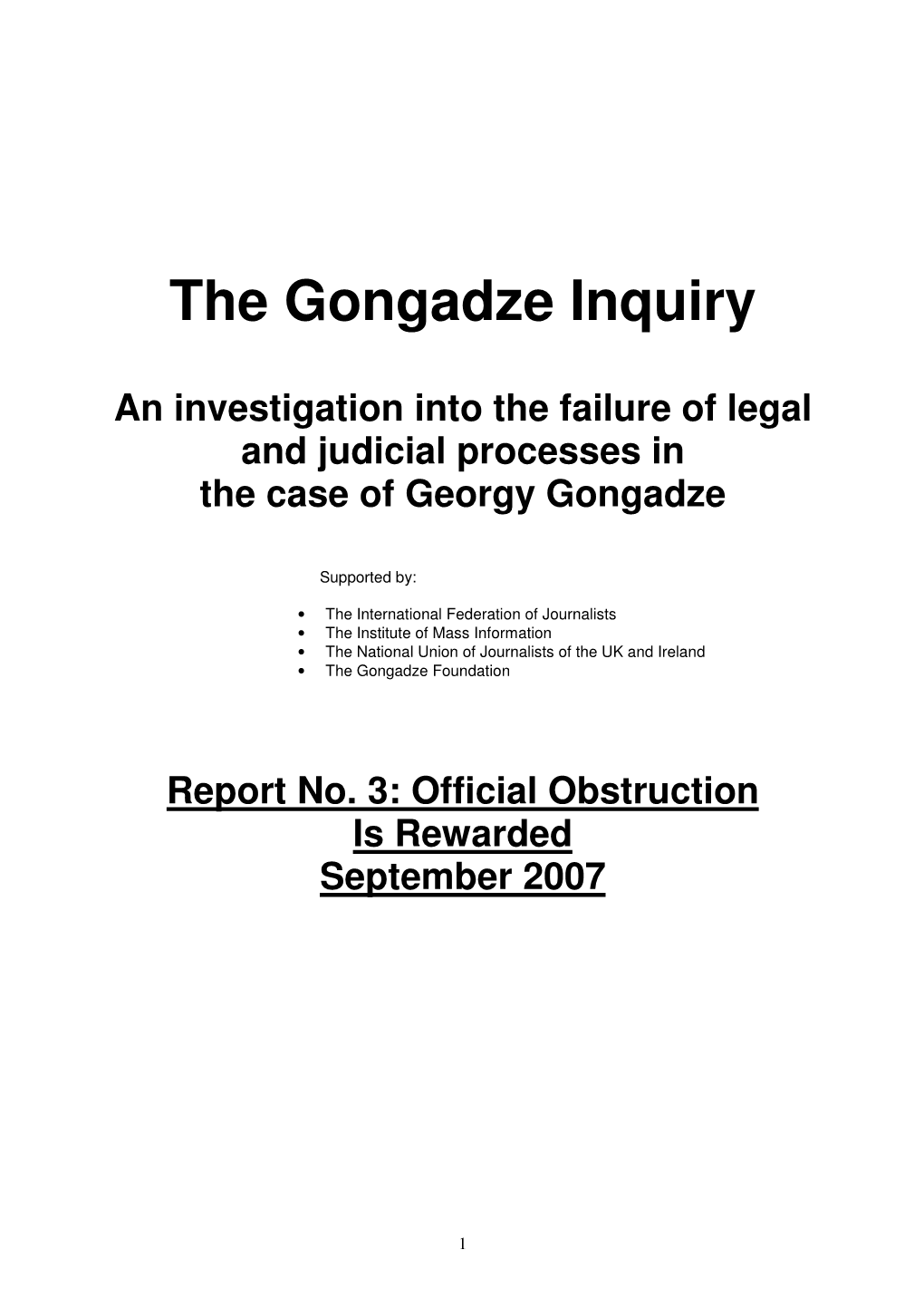 The Gongadze Inquiry