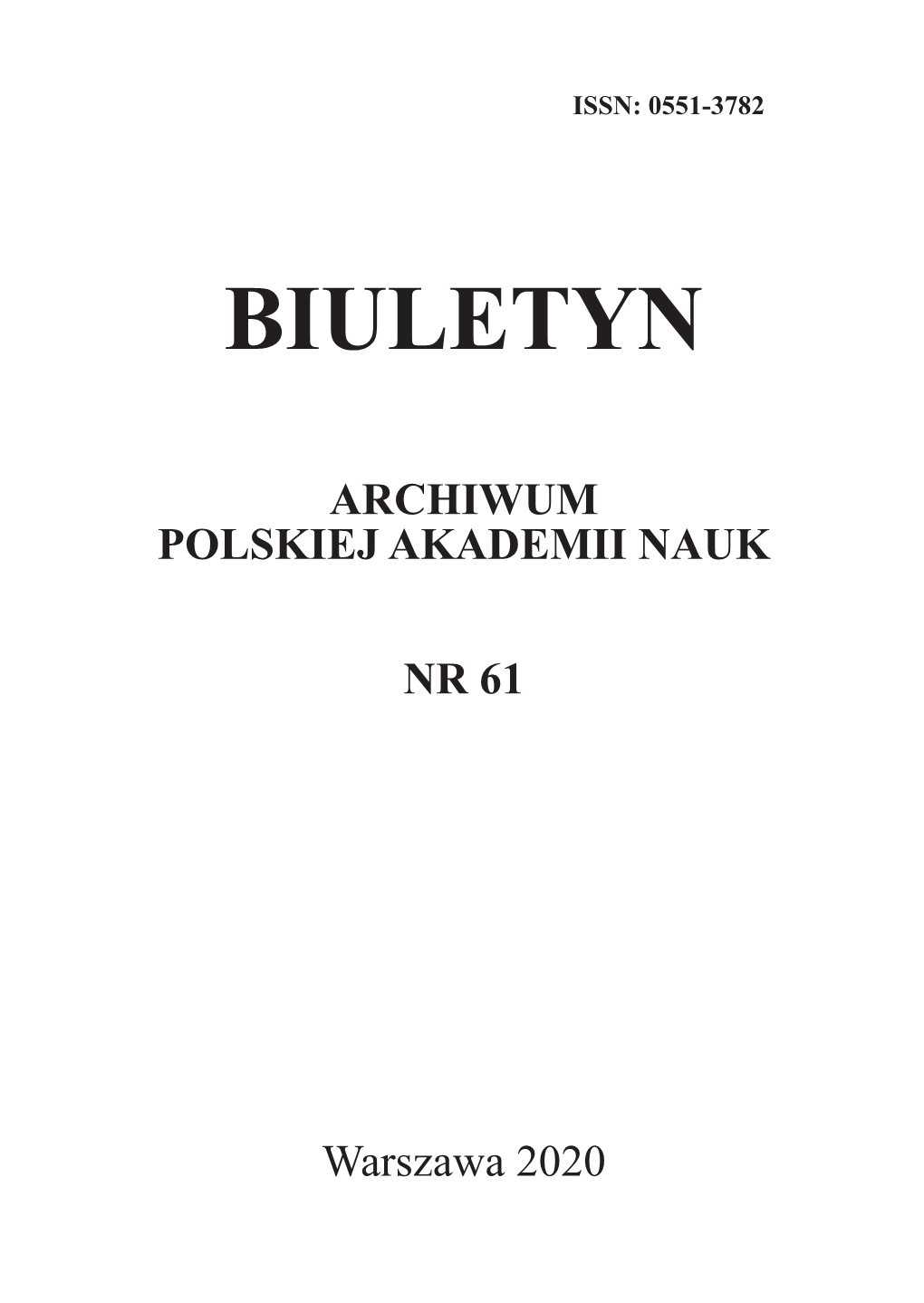 Biuletyn Nr 61