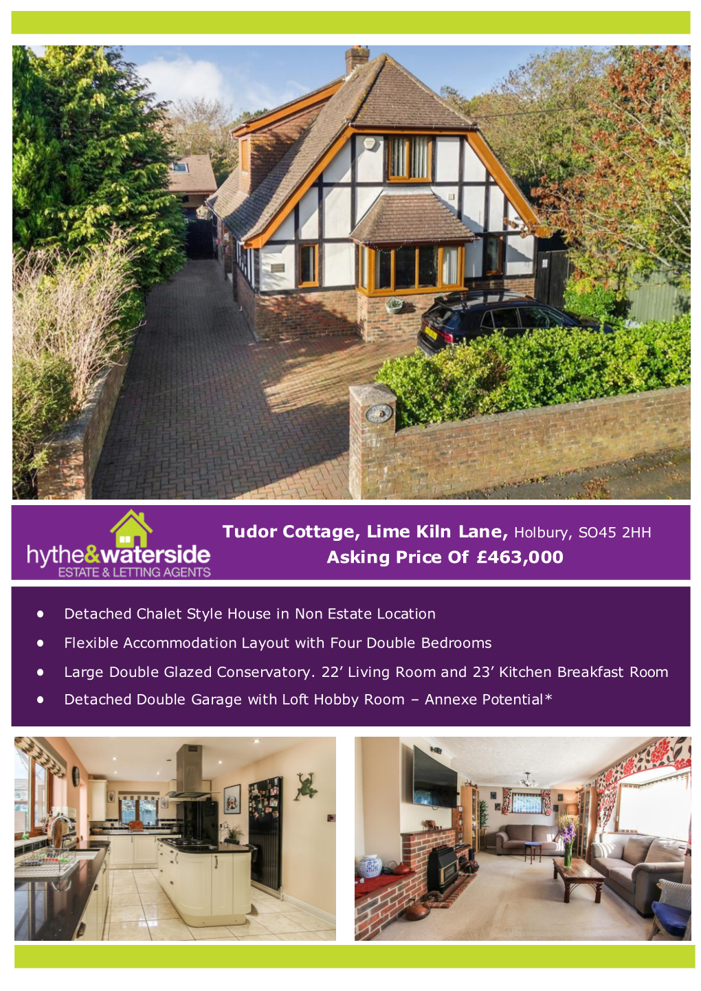 Tudor Cottage, Lime Kiln Lane, Holbury, SO45 2HH Asking Price of £463,000