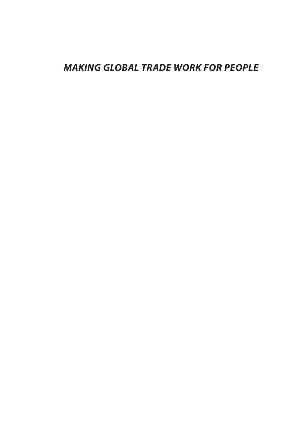 Making Global Trade Work for People