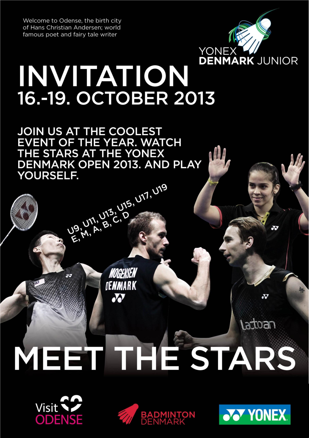 Invitation to Yonex Denmark Junior 2013 in Odense, Denmark