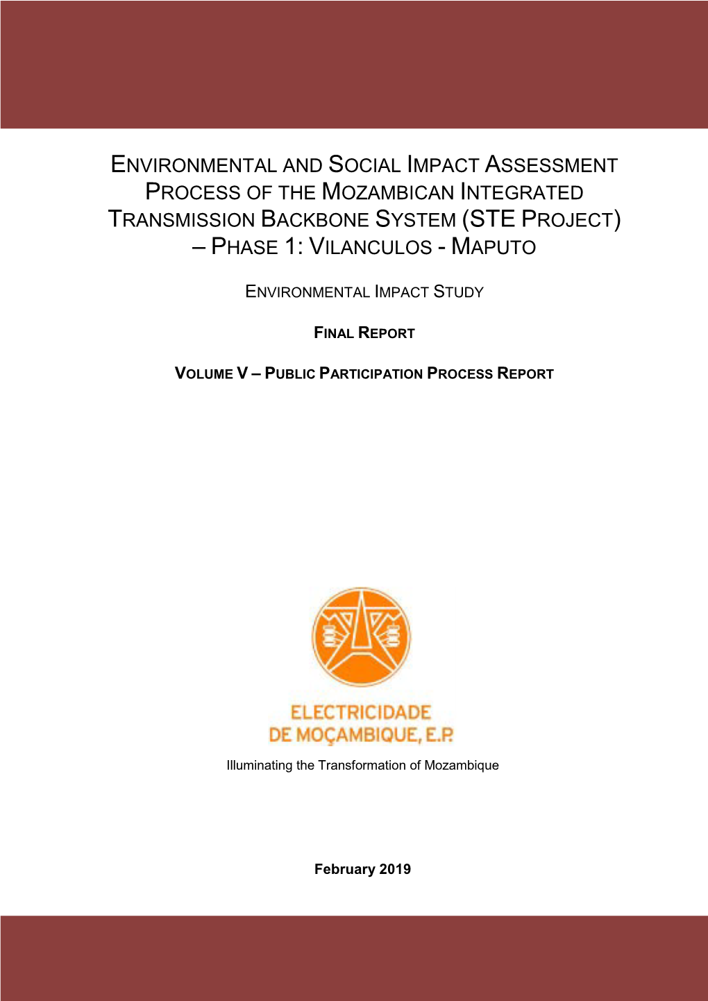 5 TTP Mozambique STE EIS Vol V Submitted for Disclosure.Pdf