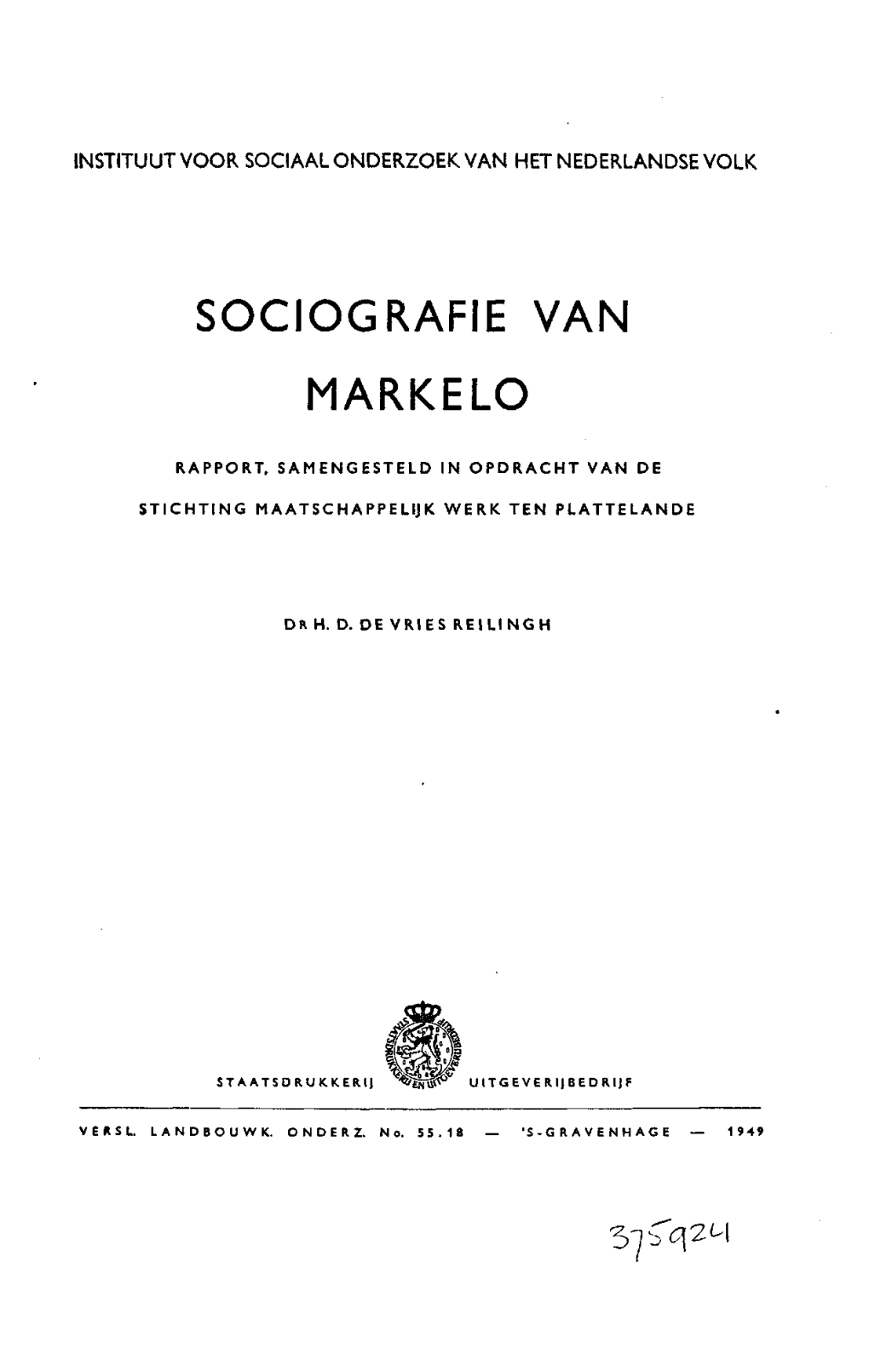 Sociografie Van Markelo
