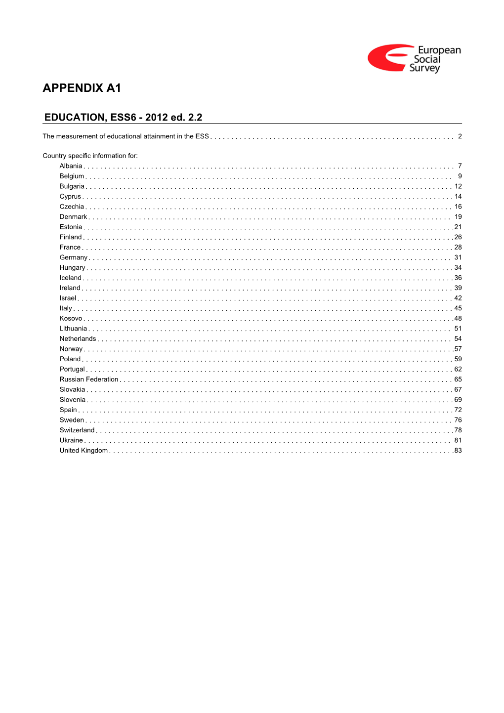 ESS6 Appendix A1 Education Ed