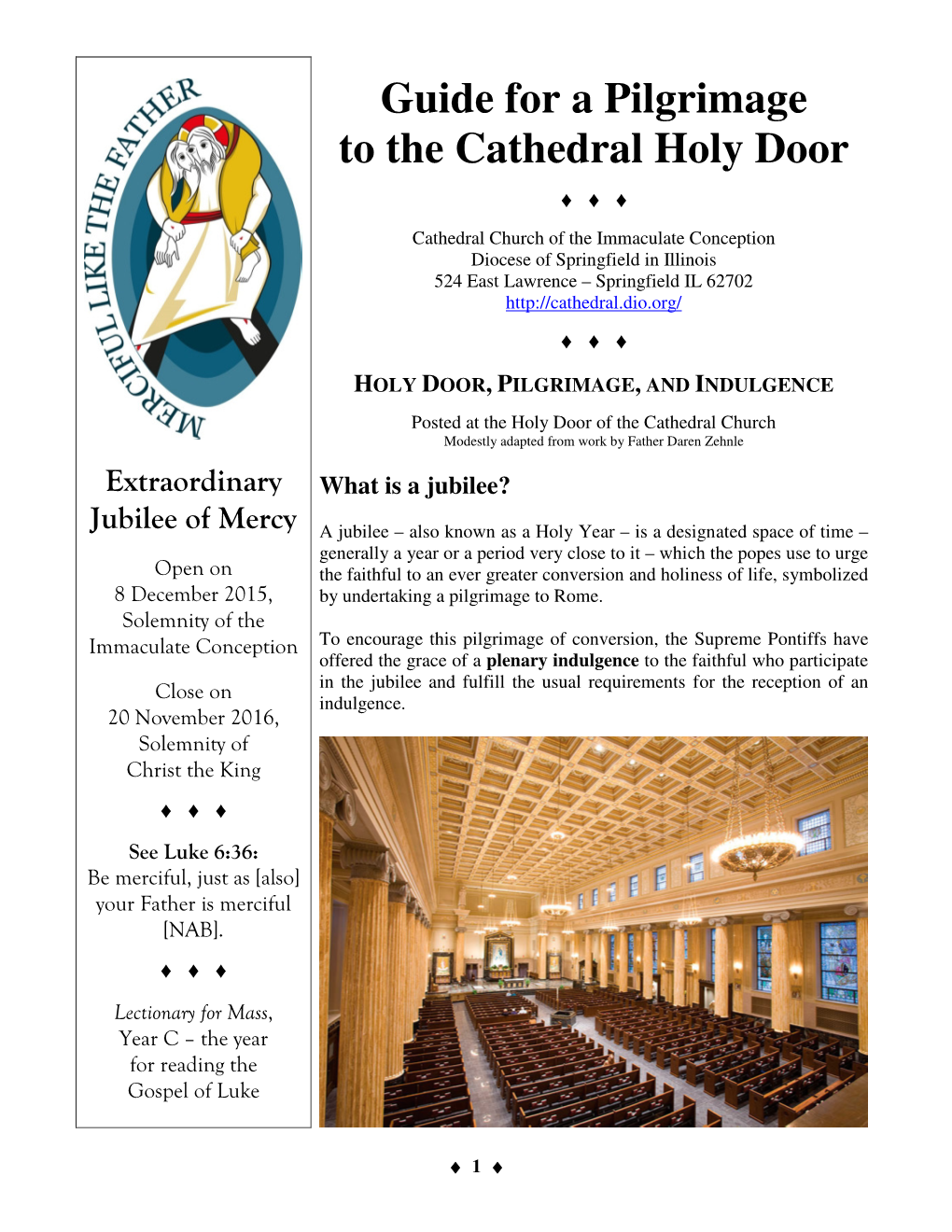 Guide for a Pilgrimage to the Cathedral Holy Door