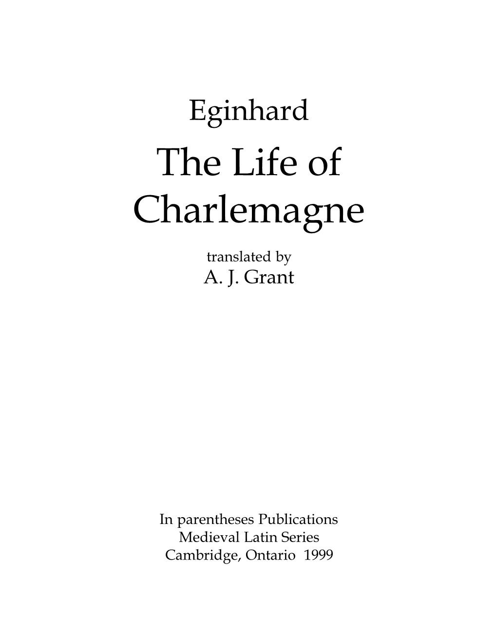 The Life of Charlemagne