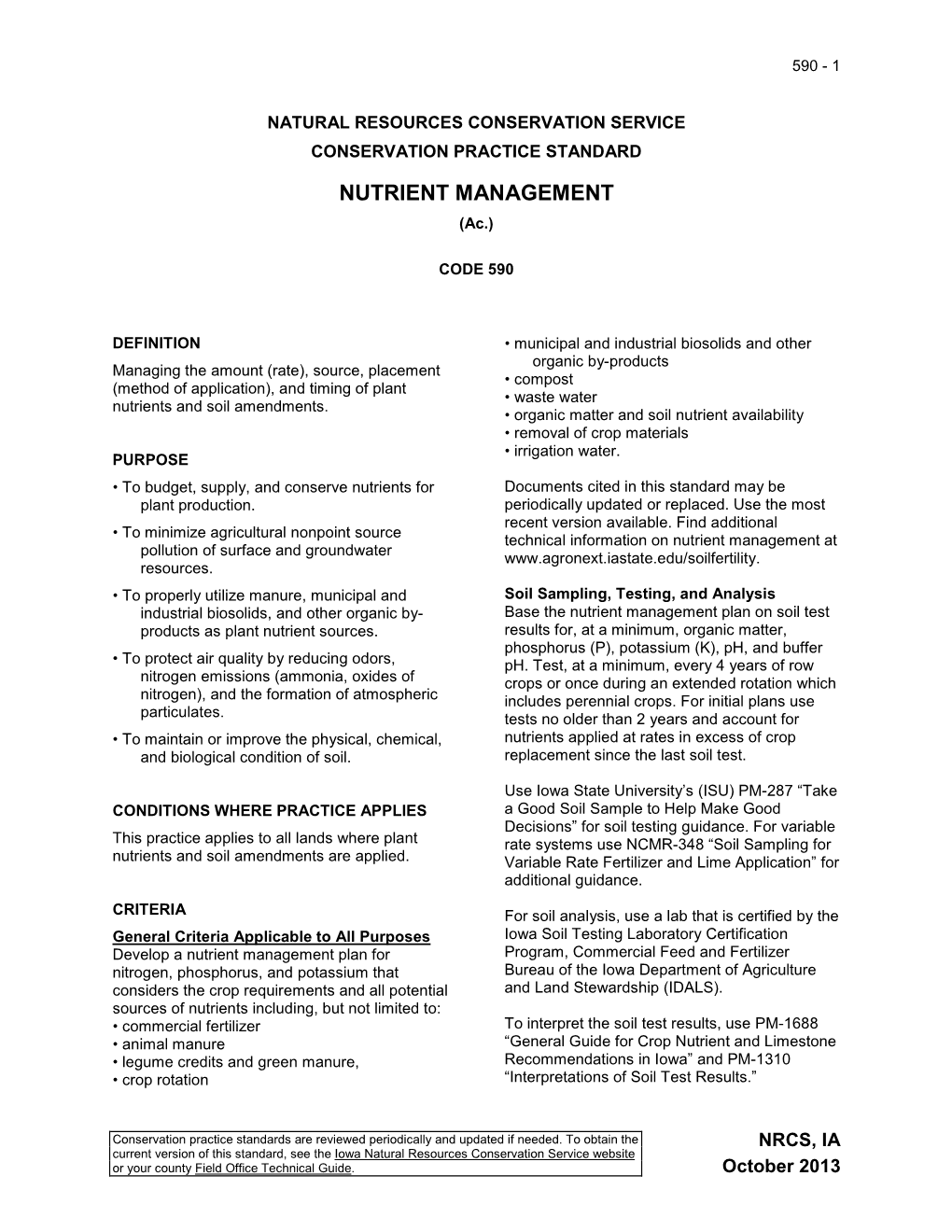 590 Nutrient Management