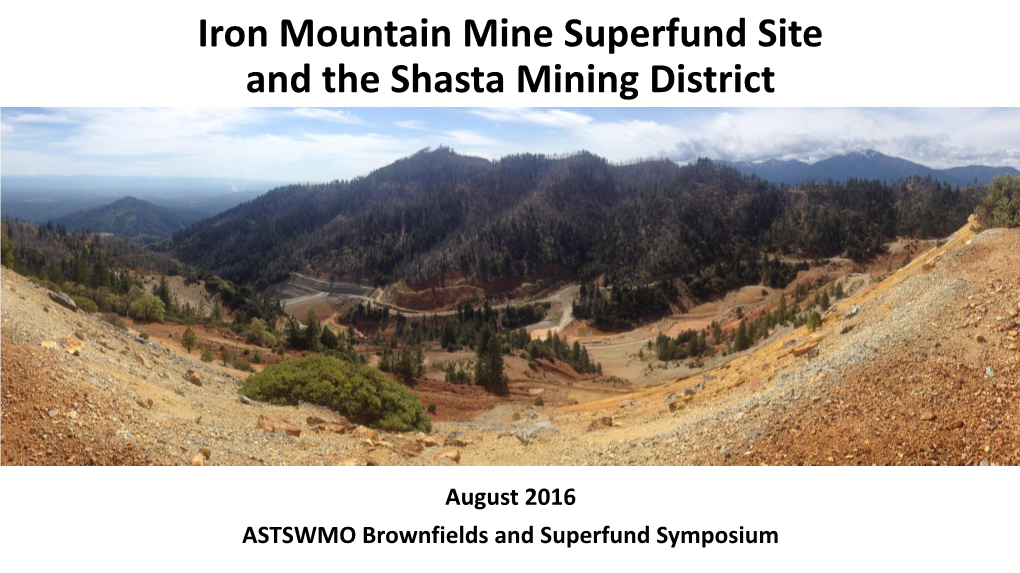 Iron Mountain Mine Superfund Site and the Shasta Mining District