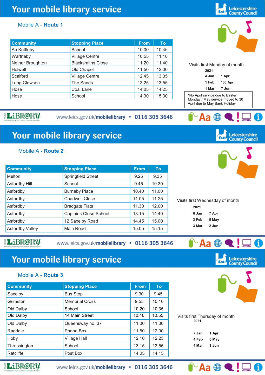 Leicestershire Libraries Mobile A