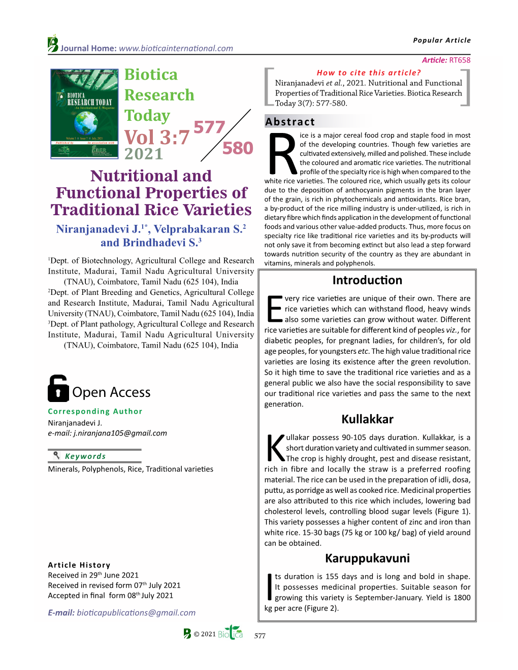 Nutritional and Functional Properties of Traditional Rice Varieties