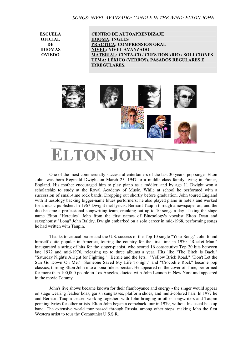 Candle in the Wind: Elton John