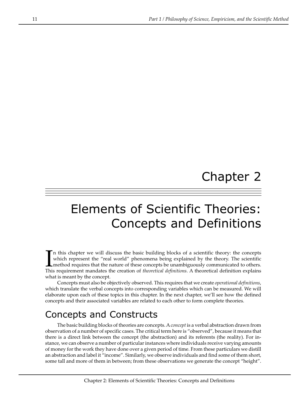 Chapter 2 Elements of Scientific Theories: Concepts and Definitions