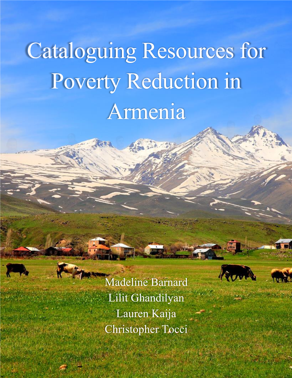 Cataloguing Resources for Poverty Reduction in Armenia