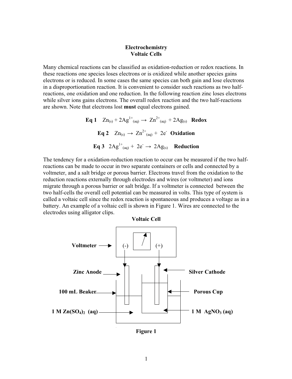 1 Electrochemistry Voltaic Cells Many Chemical Reactions Can Be