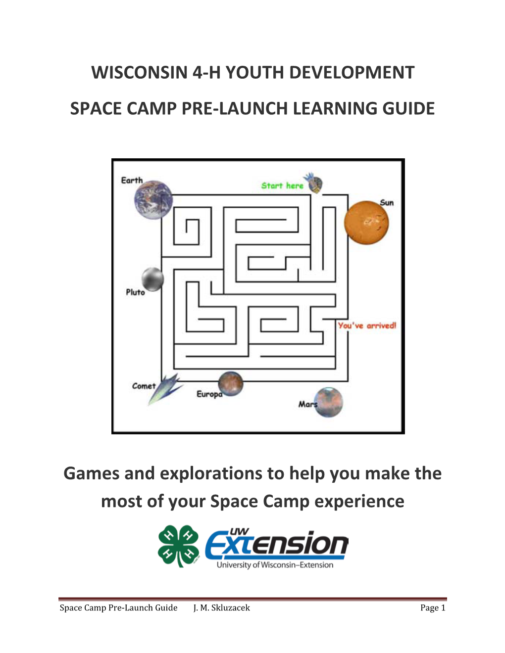 Space Camp Pre-Launch Learning Guide