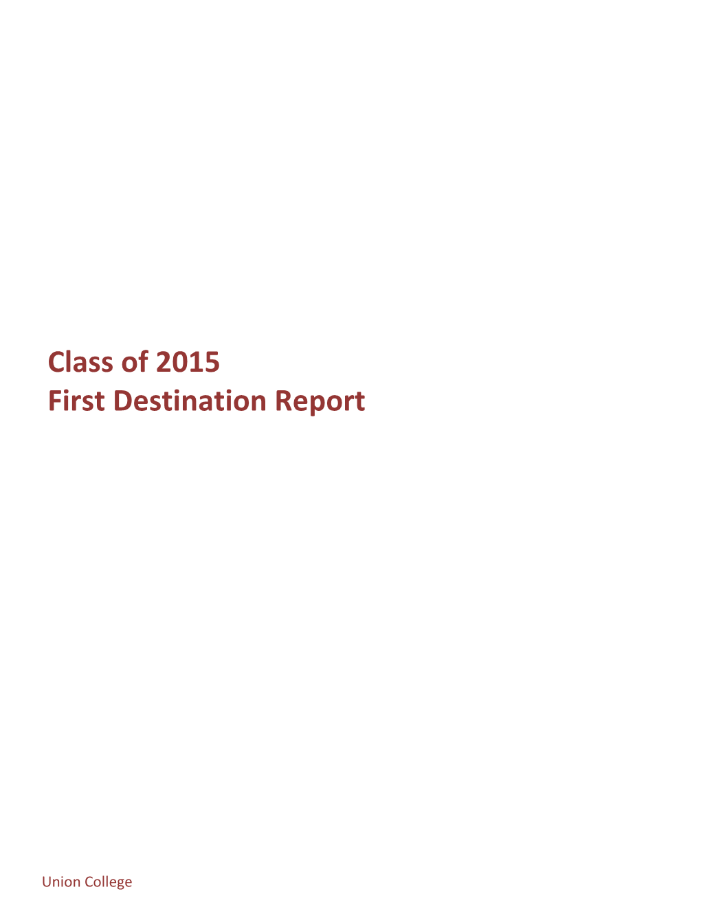 UCLA First Destination Survey