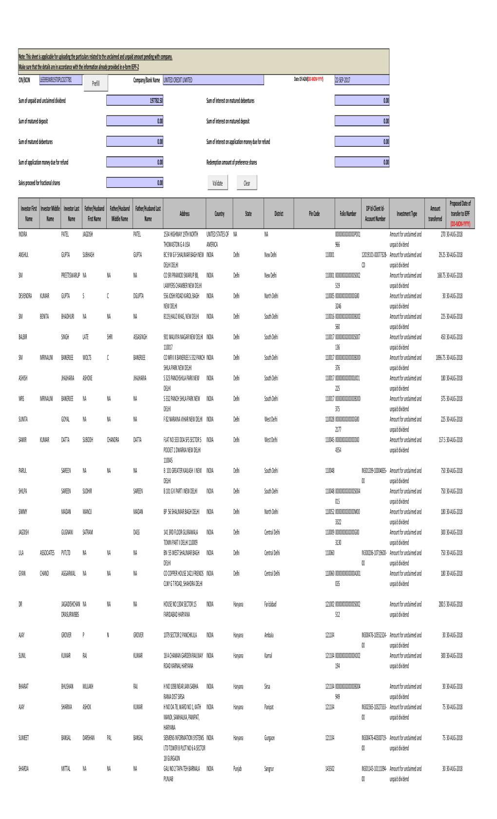 UCL Form IEPF-2 201101-F