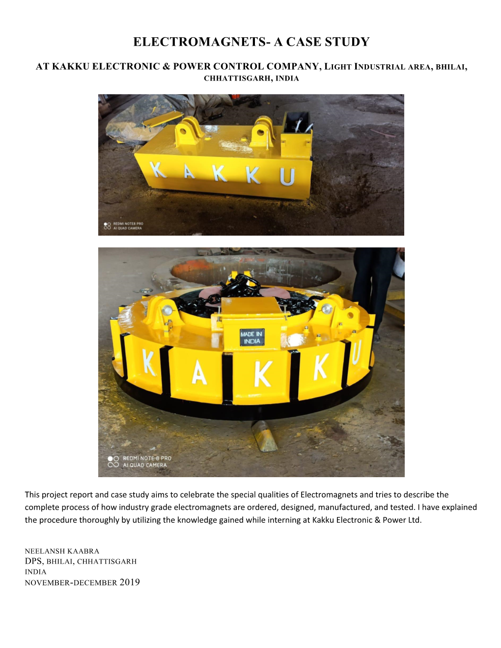 Electromagnets- a Case Study