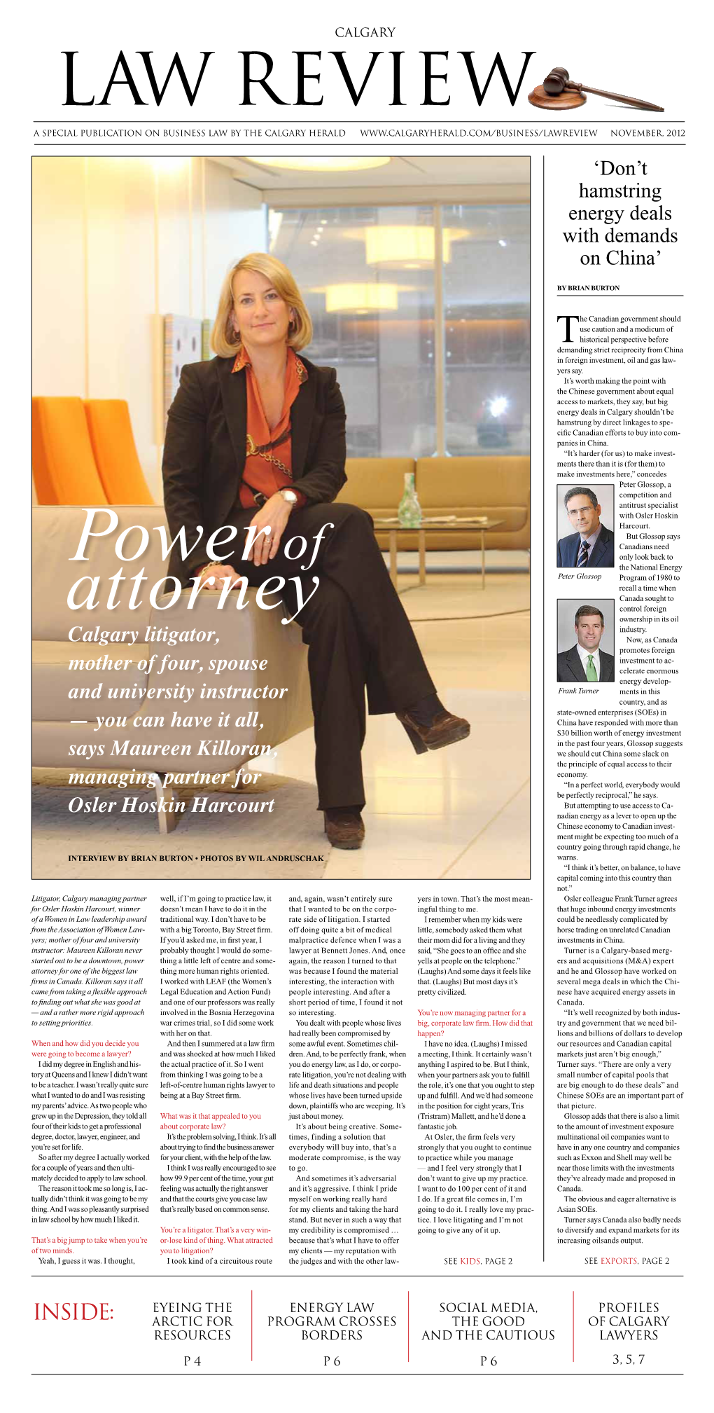 INSIDE: Calgary Litigator, Mother of Four, Spouse and University Instructor — You Can Have It All, Says Maureen Killoran