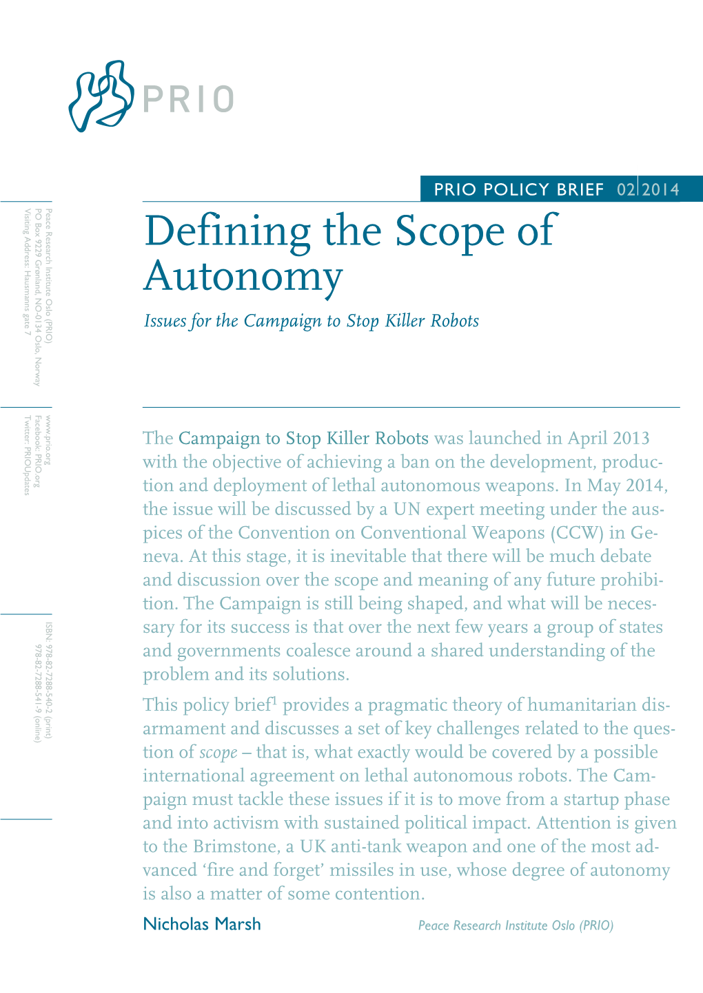 Defining the Scope of Autonomy