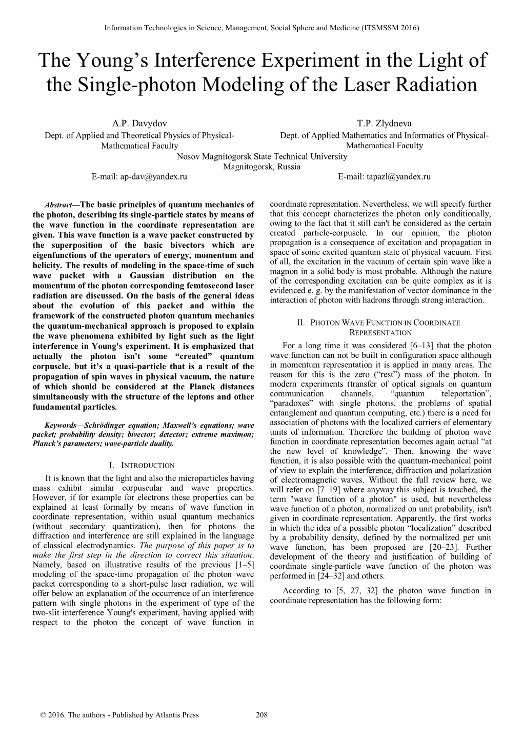 The Young's Interference Experiment in the Light of the Single-Photon