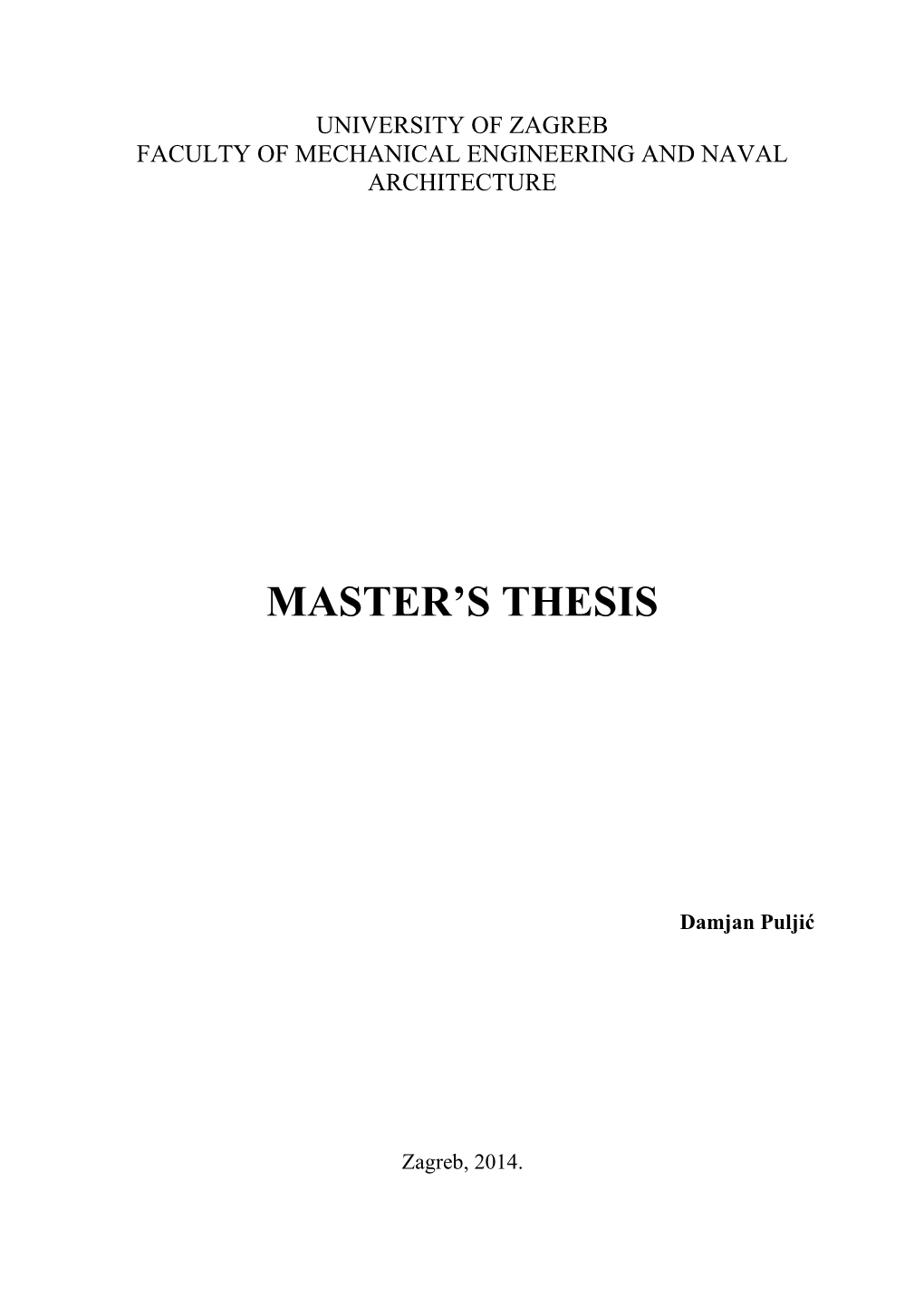 Master's Thesis