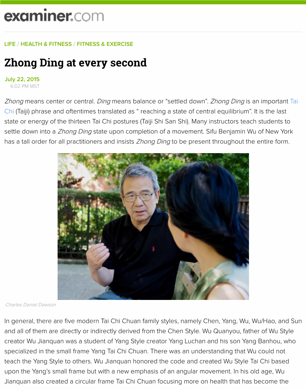 Zhong Ding at Every Second | Examiner.Com