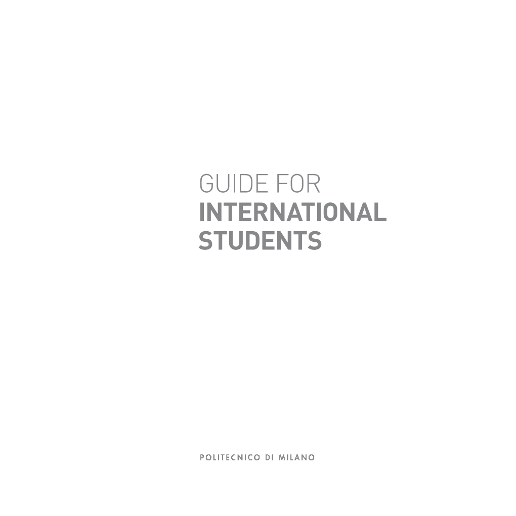 GUIDE for INTERNATIONAL STUDENTS Index