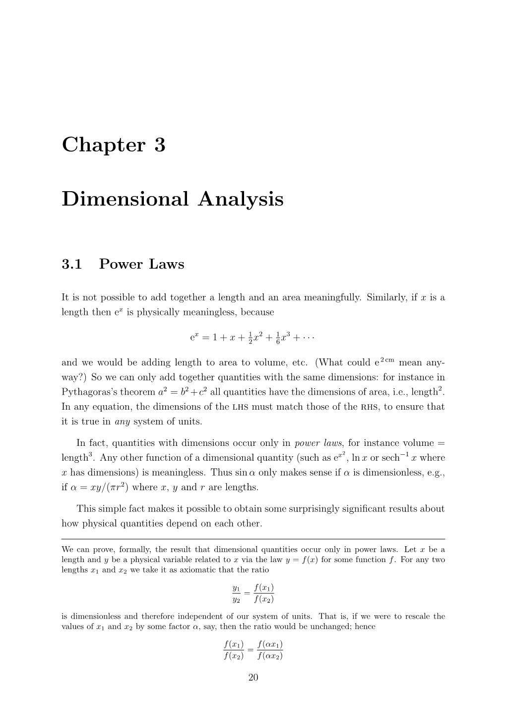 Chapter 3 Dimensional Analysis