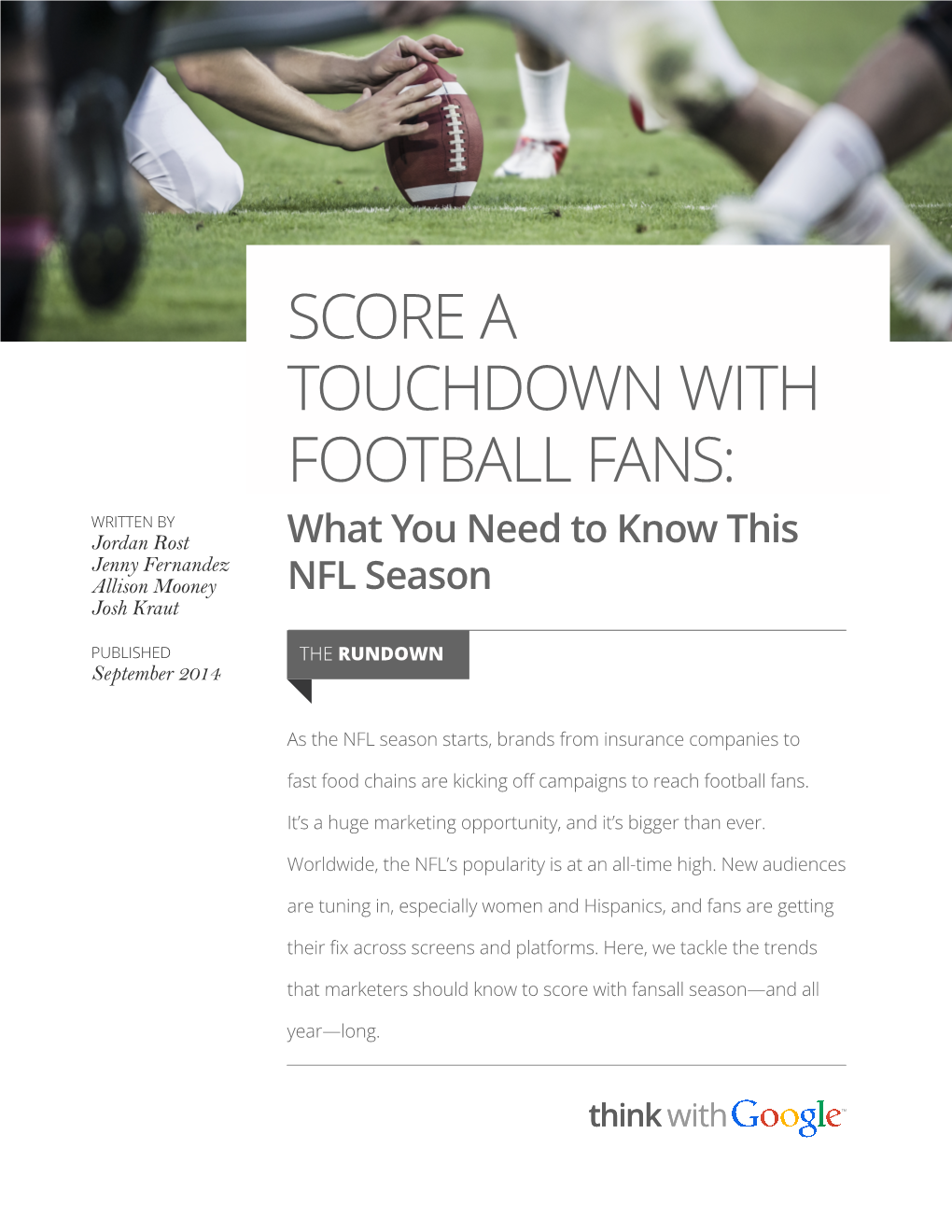Score a Touchdown with Football Fans