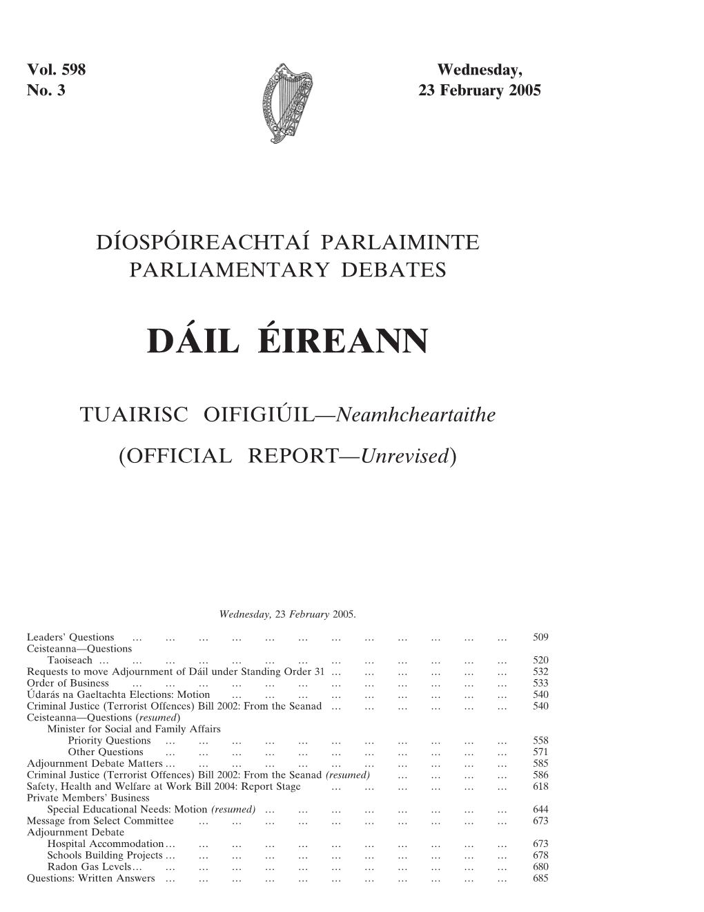 Da´Il E´Ireann