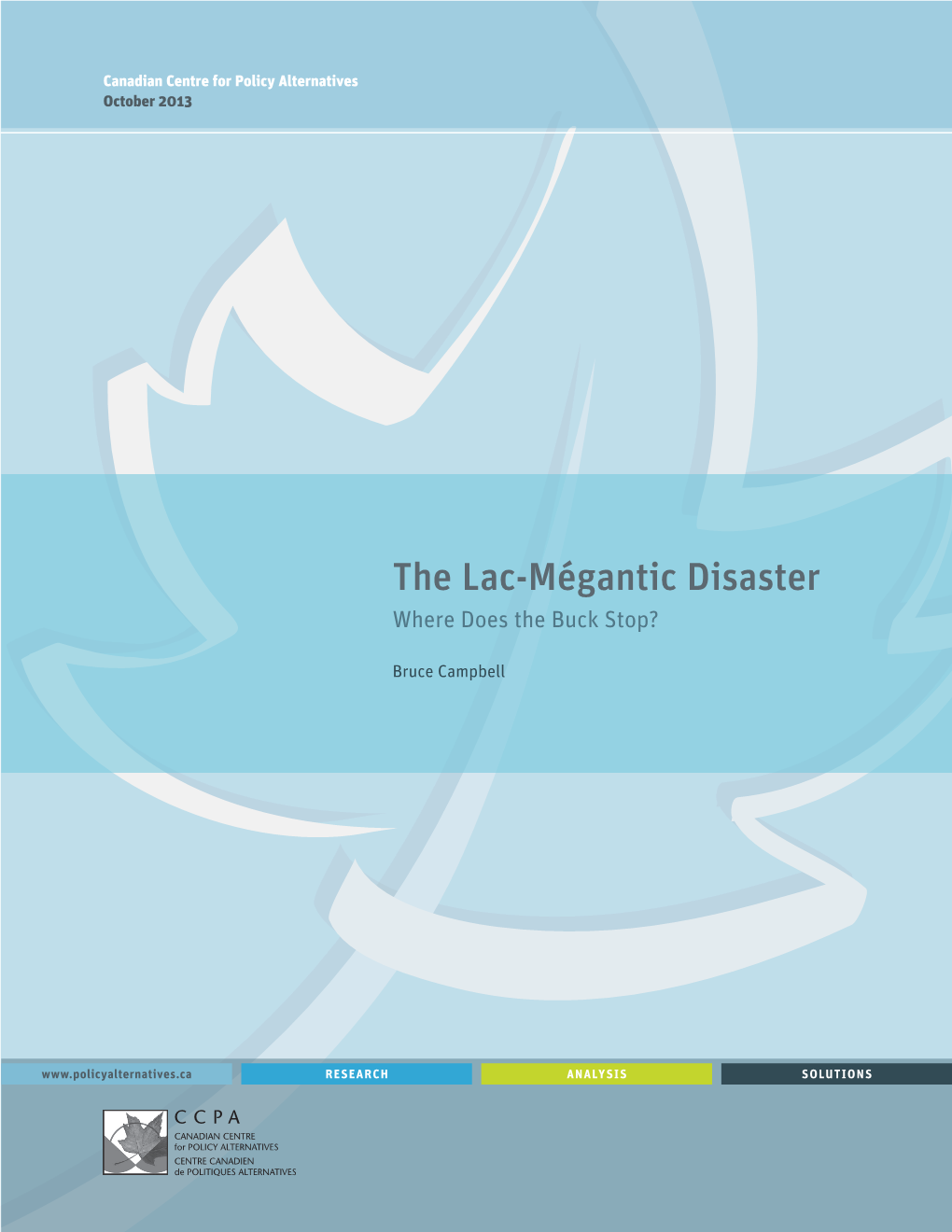 The Lac-Megantic Disaster